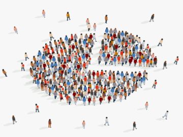 Menschenmenge abstrakt